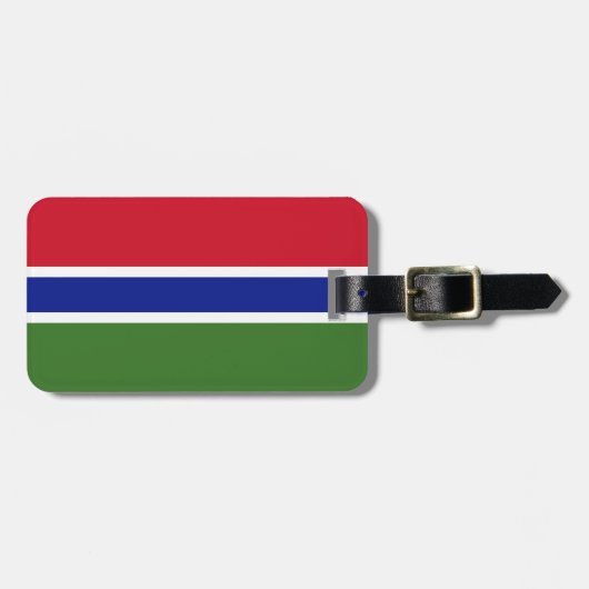 Gambia-Flagge Gepäckanhänger (Vorderseite horizontal)