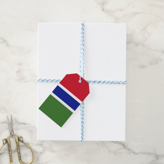 Gambia-Flagge Geschenkanhänger (Mit Garn)