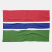 Gambia-Flagge Geschirrtuch (Horizontal)