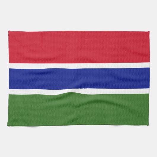 Gambia-Flagge Geschirrtuch (Horizontal)