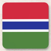 Gambia-Flagge Getränkeuntersetzer (Vorderseite)