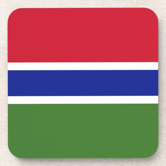 Gambia-Flagge Getränkeuntersetzer (Vorderseite)