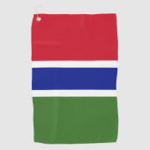 Gambia-Flagge Golfhandtuch (Vorderseite)
