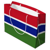 Gambia-Flagge Große Geschenktüte (Rückseite Schrägansicht)