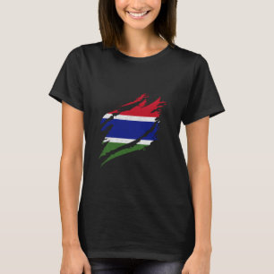 Gambia-Flagge Heldenhafter gambischer Stolz Patrio T-Shirt