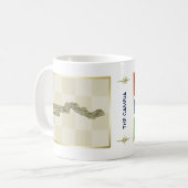 Gambia-Flagge + Karten-Tasse Kaffeetasse (Vorderseite Links)