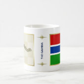 Gambia-Flagge + Karten-Tasse Kaffeetasse (Mittel)