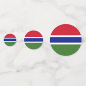 Gambia-Flagge Konfetti (Rückseiten)