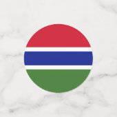 Gambia-Flagge Konfetti (Klein Vorderseite)