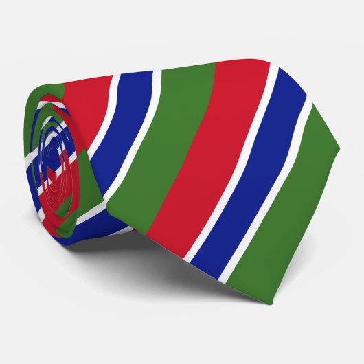 Gambia-Flagge Krawatte (Gerollt)