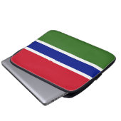 Gambia-Flagge Laptopschutzhülle (Vorne Knopf)