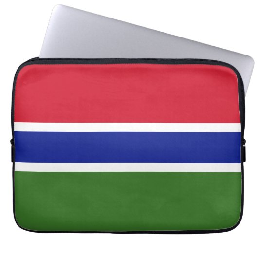 Gambia-Flagge Laptopschutzhülle (Vorderseite)