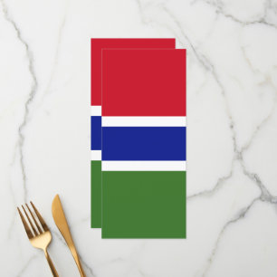 Gambia-Flagge Menükarte