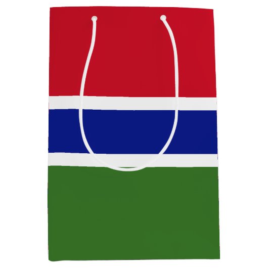 Gambia-Flagge Mittlere Geschenktüte (Vorderseite)