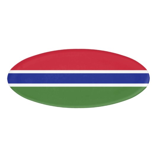 Gambia-Flagge Namenschild (Vorderseite)