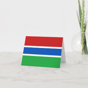 Gambia-Flagge Notizkarte Karte