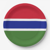 Gambia-Flagge Pappteller (Vorderseite)