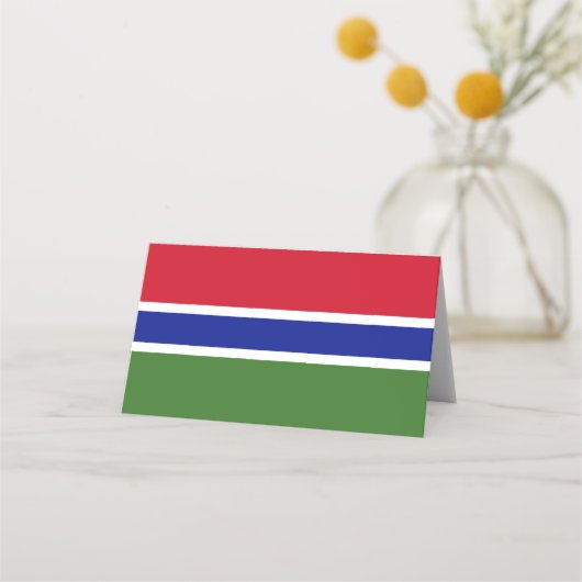 Gambia-Flagge Platzkarte (Vorderseite)