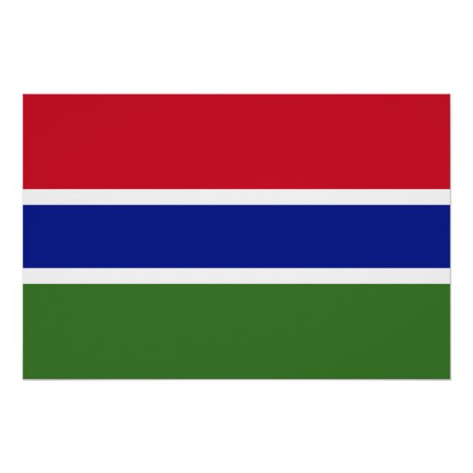 Gambia-Flagge Poster (Vorderseite)