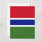 Gambia-Flagge Postkarte (Vorne/Hinten)