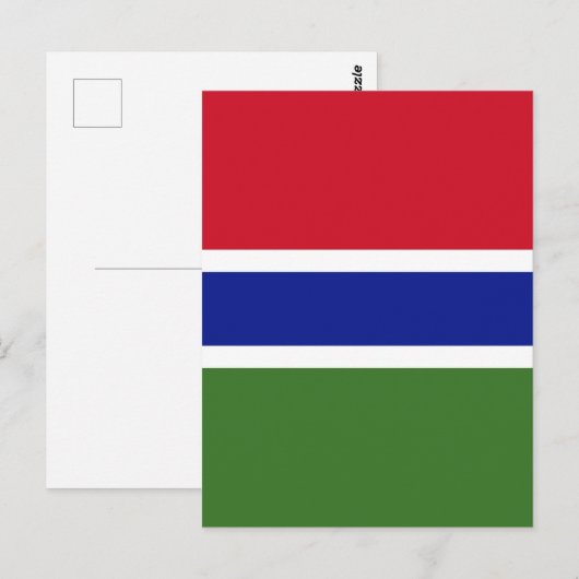 Gambia-Flagge Postkarte (Vorne/Hinten)
