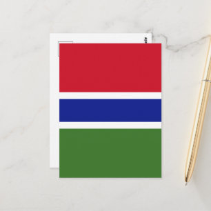 Gambia-Flagge Postkarte