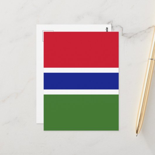 Gambia-Flagge Postkarte (Vorderseite/Rückseite Beispiel)