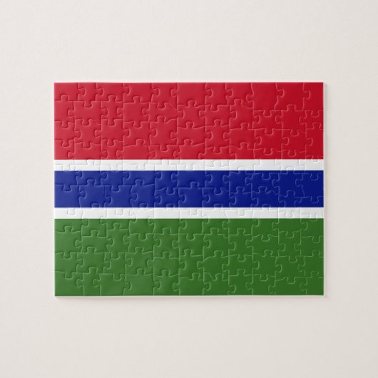 Gambia-Flagge Puzzle (Horizontal)