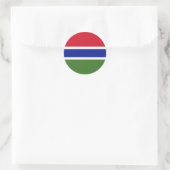 Gambia-Flagge Runder Aufkleber (Tasche)