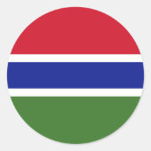 Gambia-Flagge Runder Aufkleber (Vorderseite)