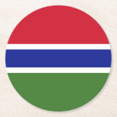 Gambia-Flagge Runder Pappuntersetzer (Vorderseite)