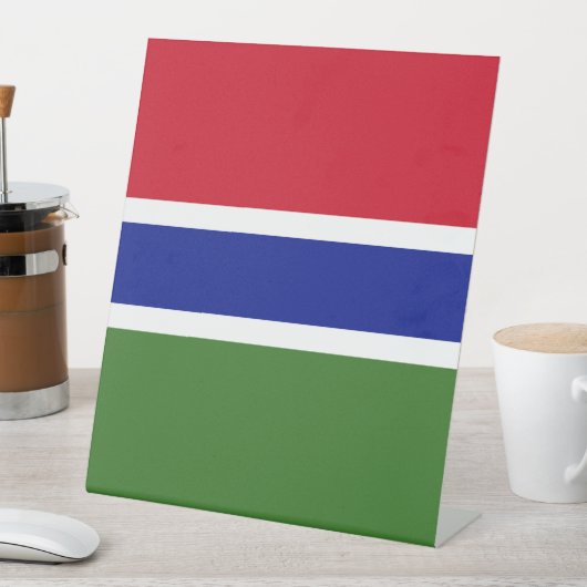 Gambia-Flagge Sockelschild (In Situ)
