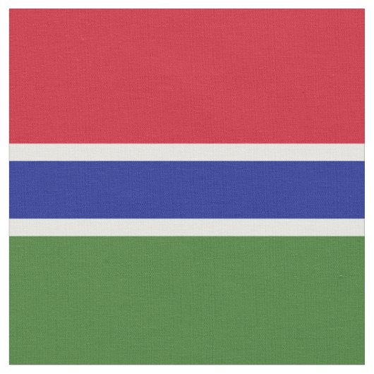 Gambia-Flagge Stoff (Nahaufnahme)