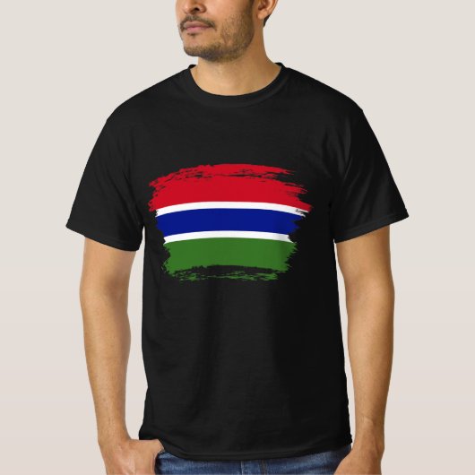 Gambia-Flagge T-Shirt (Vorderseite)