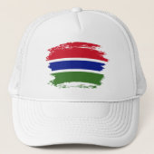 Gambia-Flagge Truckerkappe (Vorderseite)