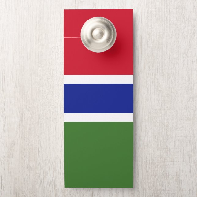 Gambia-Flagge Türanhänger (Auf Knauf)