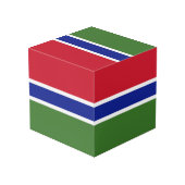 Gambia-Flagge Würfel (Rückseite Schrägansicht)