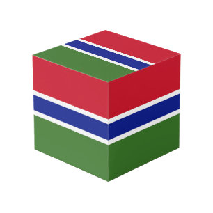Gambia-Flagge Würfel