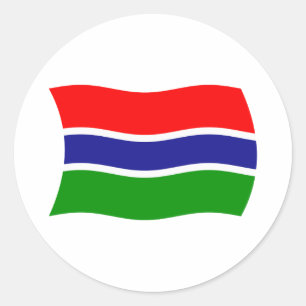 Gambia-Flaggen-Aufkleber Runder Aufkleber