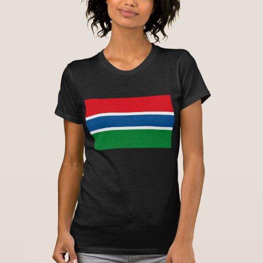 Gambia-Flaggen-T - Shirt (Vorderseite)