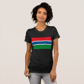 Gambia-Flaggen-T - Shirt (Vorne ganz)