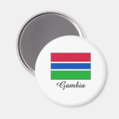 Gambia-Flaggendesign Magnet (Vorderseite/Rückseite)
