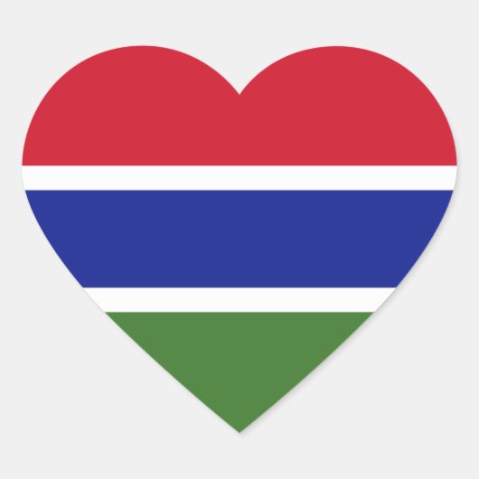 Gambia Herz-Aufkleber (Vorderseite)