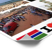 Gambia - I Liebe - Poster (Ecke)