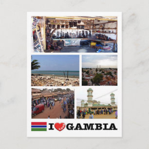 Gambia - I Liebe - Postkarte