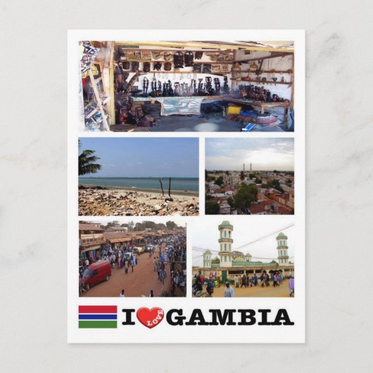 Gambia - I Liebe - Postkarte (Vorderseite)