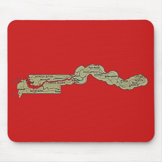 Gambia-Karte Mousepad (Vorne)