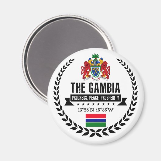 Gambia Magnet (Vorderseite/Rückseite)