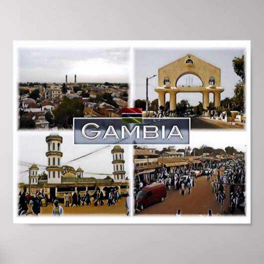 Gambia - Mosaik - Poster (Vorne)