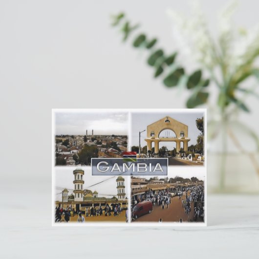 Gambia - Mosaik - Postkarte (Stehend Vorderseite)